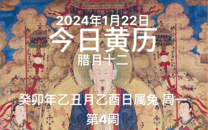 2024年1月22日,腊月十二,今日黄历