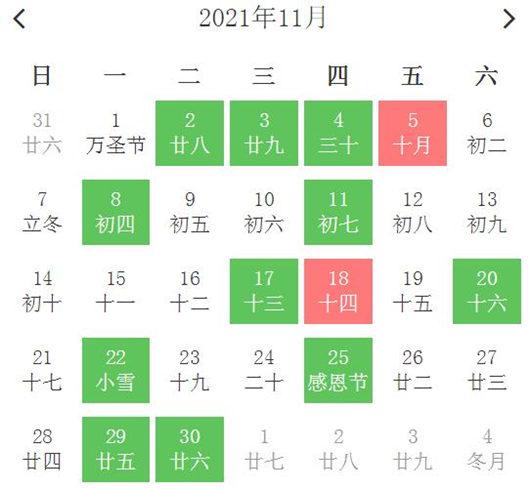 农历十月十四 星期四 冲鼠(丙子)煞北二,2023年11月安床吉日具体黄历