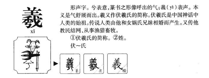 羲字五行属什么羲字取名有什么意义