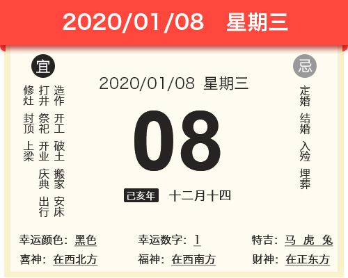 2023年1月8号黄历查询